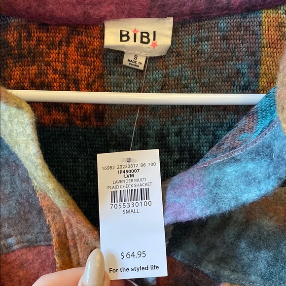 Buckle Lavender Multi Plaid Check Shacket - Picture 2 of 4